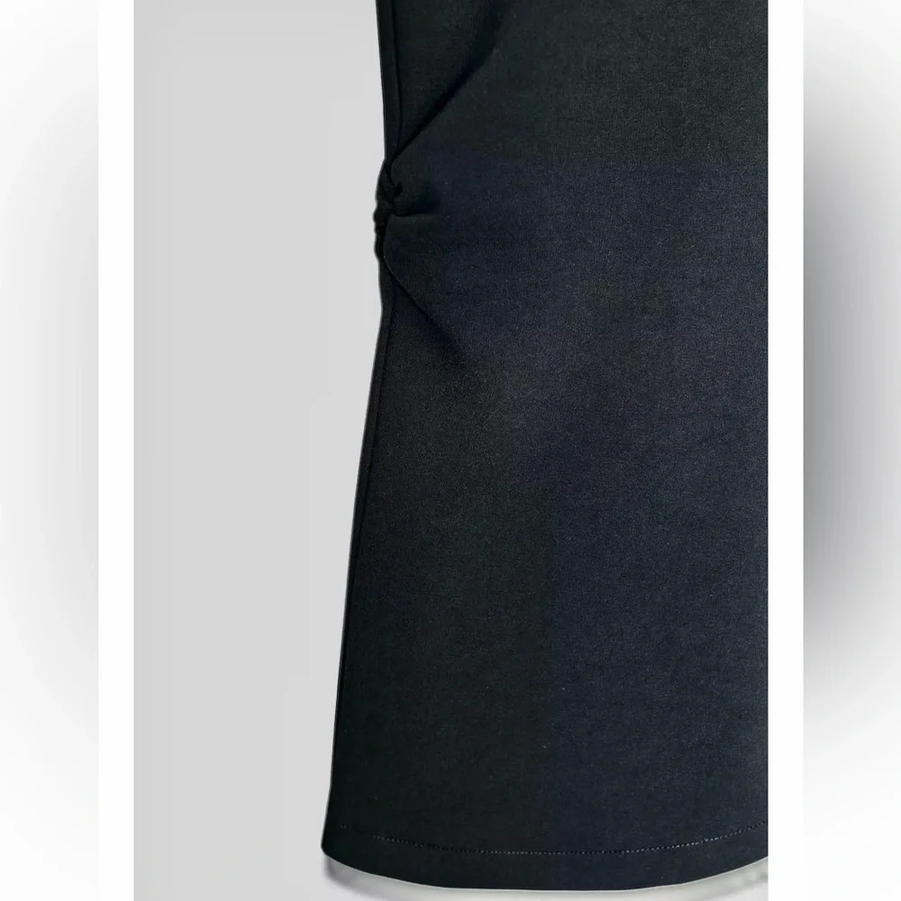 Zara NWT black ruched side leg flare stretchy legging pants